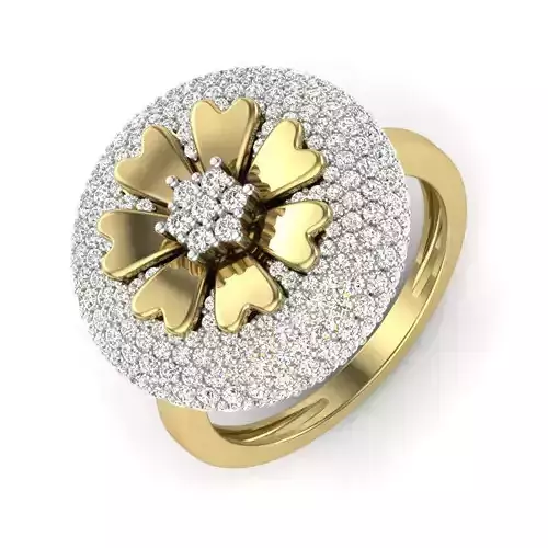 Women Diamond Ring 3dm STL  Render Details - PR-252 DIA