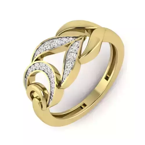 Women Diamond Ring 3dm STL  Render Details - PR-257 DIA