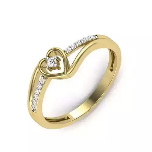 Women Diamond Ring 3dm STL  Render Details - PR-258 DIA