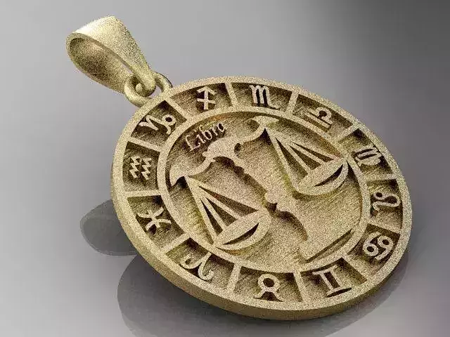 pendant zodiac libra 3D print model