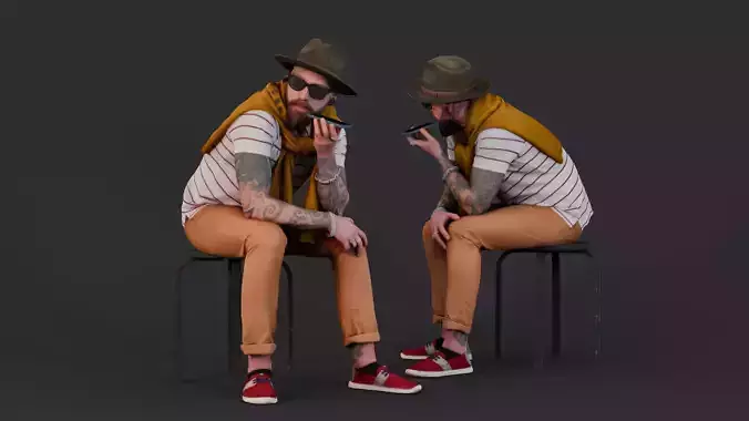 Recording a Voice Message - Trendy Gentleman