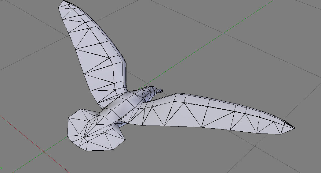 Low poly seagull animated Low-poly 3D model_5