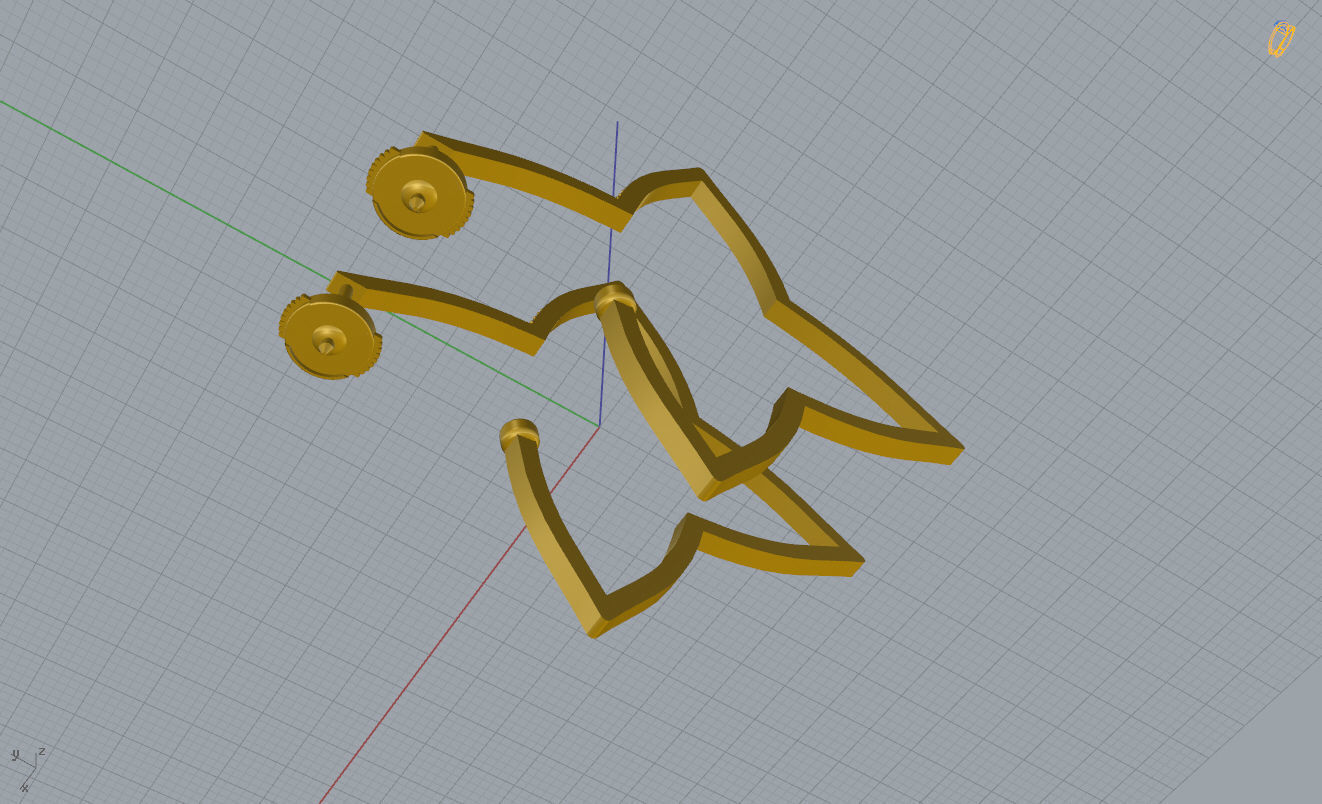 Louis Vuitton Earrings 3D print model_13