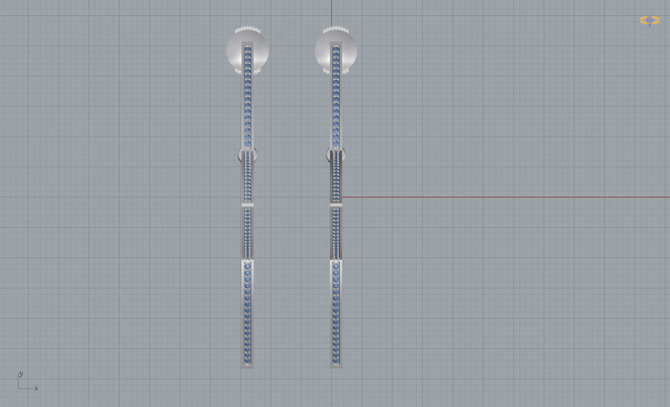 Louis Vuitton Earrings 3D print model_8