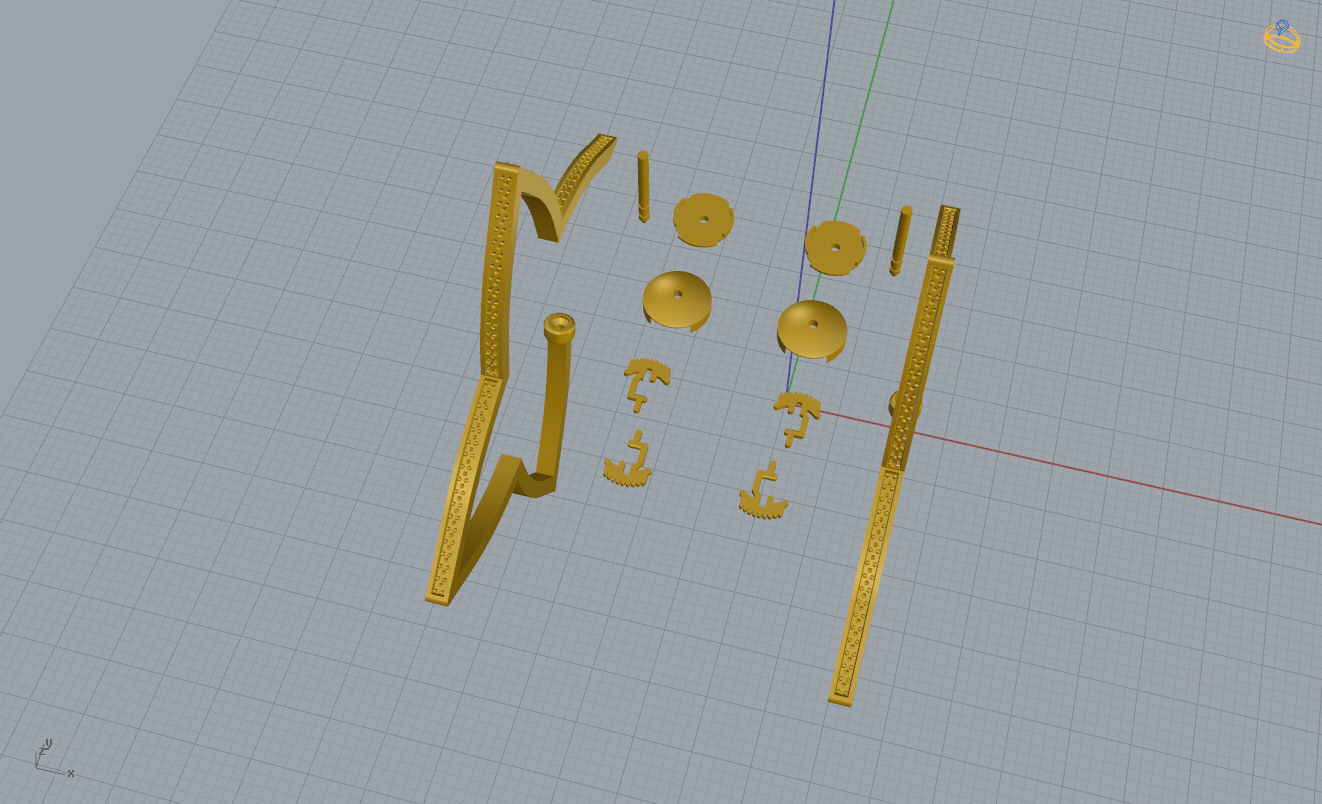 Louis Vuitton Earrings 3D print model_7