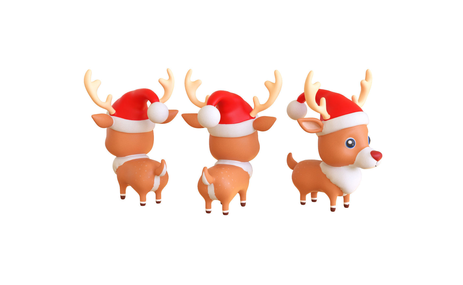Reindeer Christmas Cute 3d print stl  3D print model_2