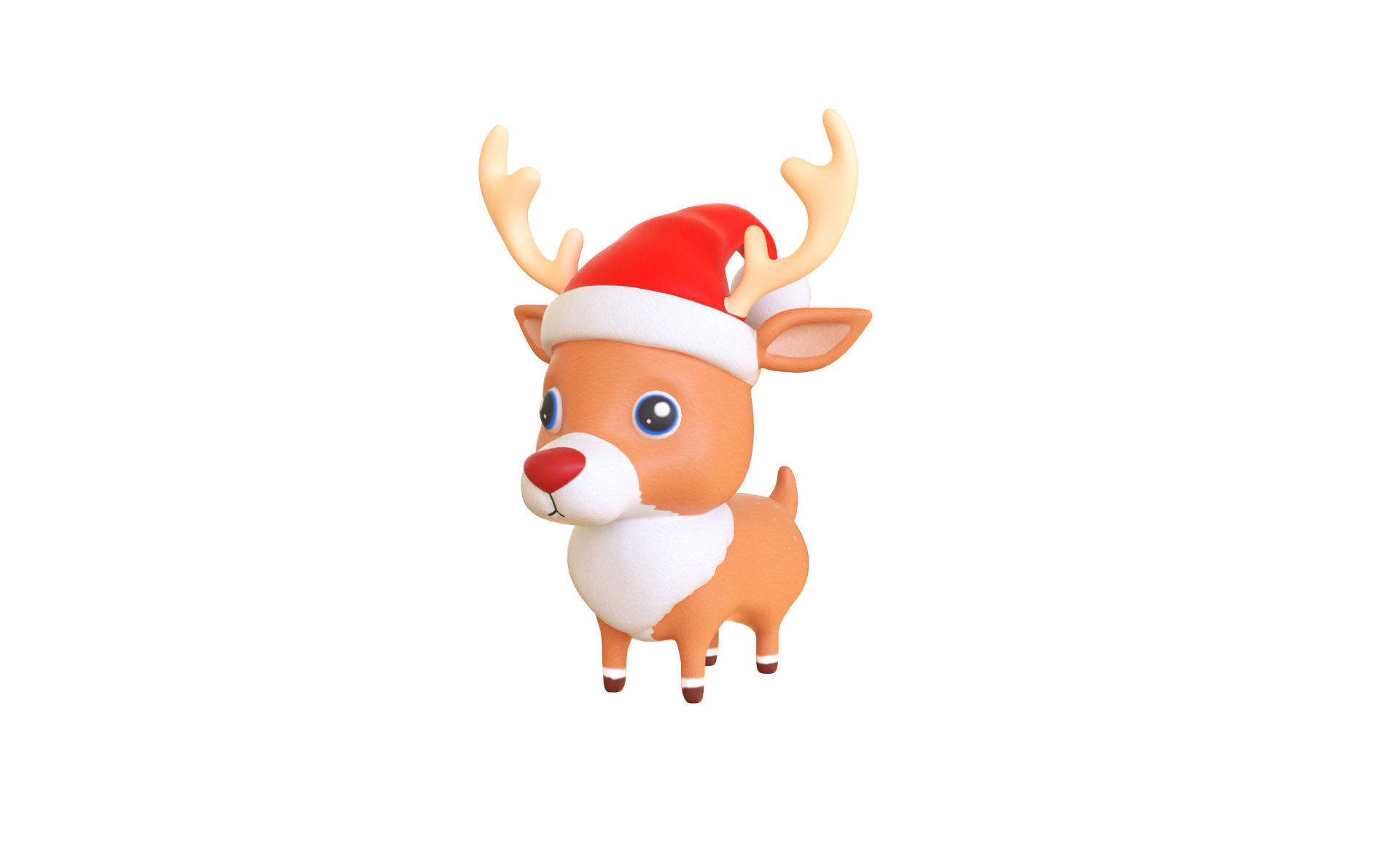 Reindeer Christmas Cute 3d print stl  3D print model_5