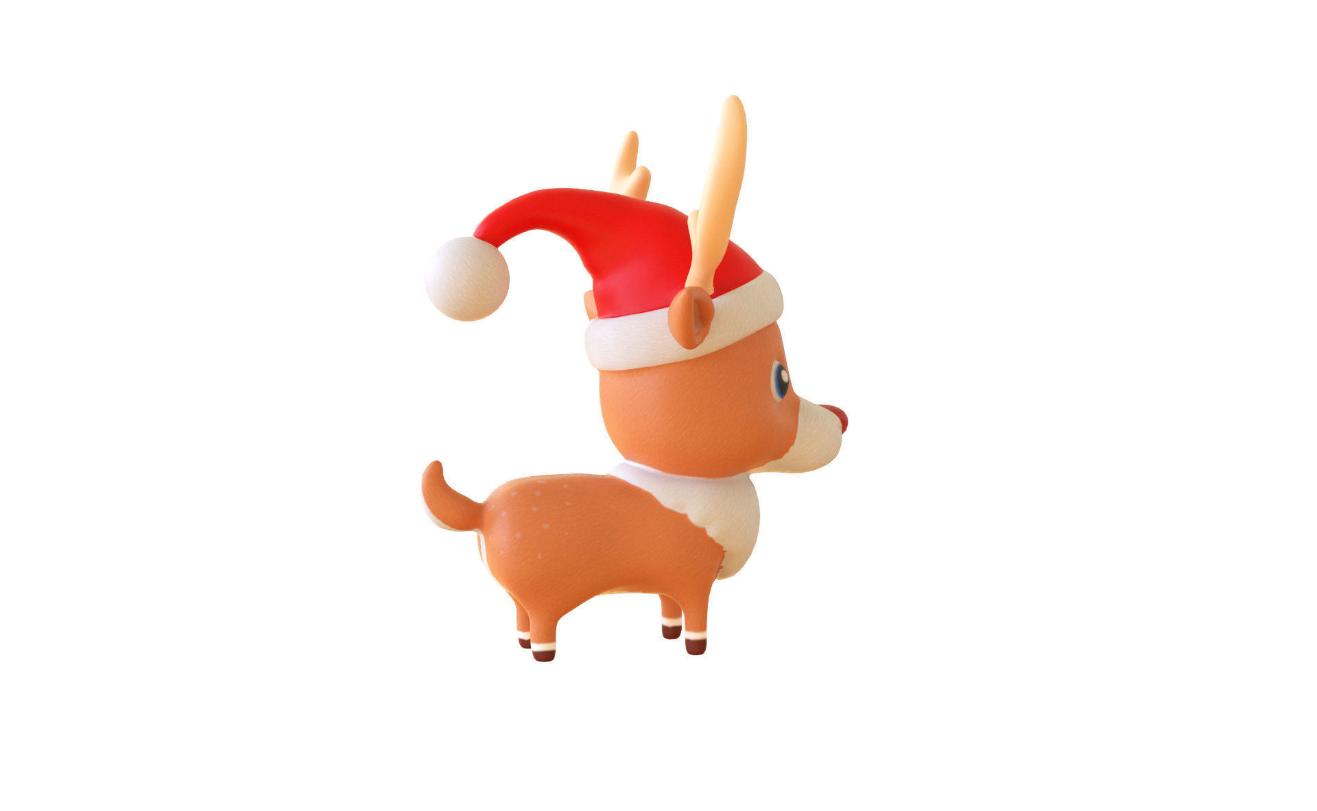 Reindeer Christmas Cute 3d print stl  3D print model_6