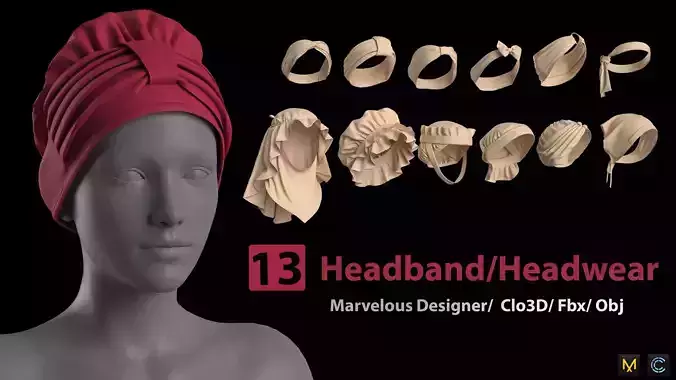 13 Headband - Headwear 3D model