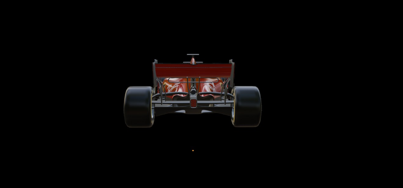 2019 Ferrari F1  Low-poly 3D model_4