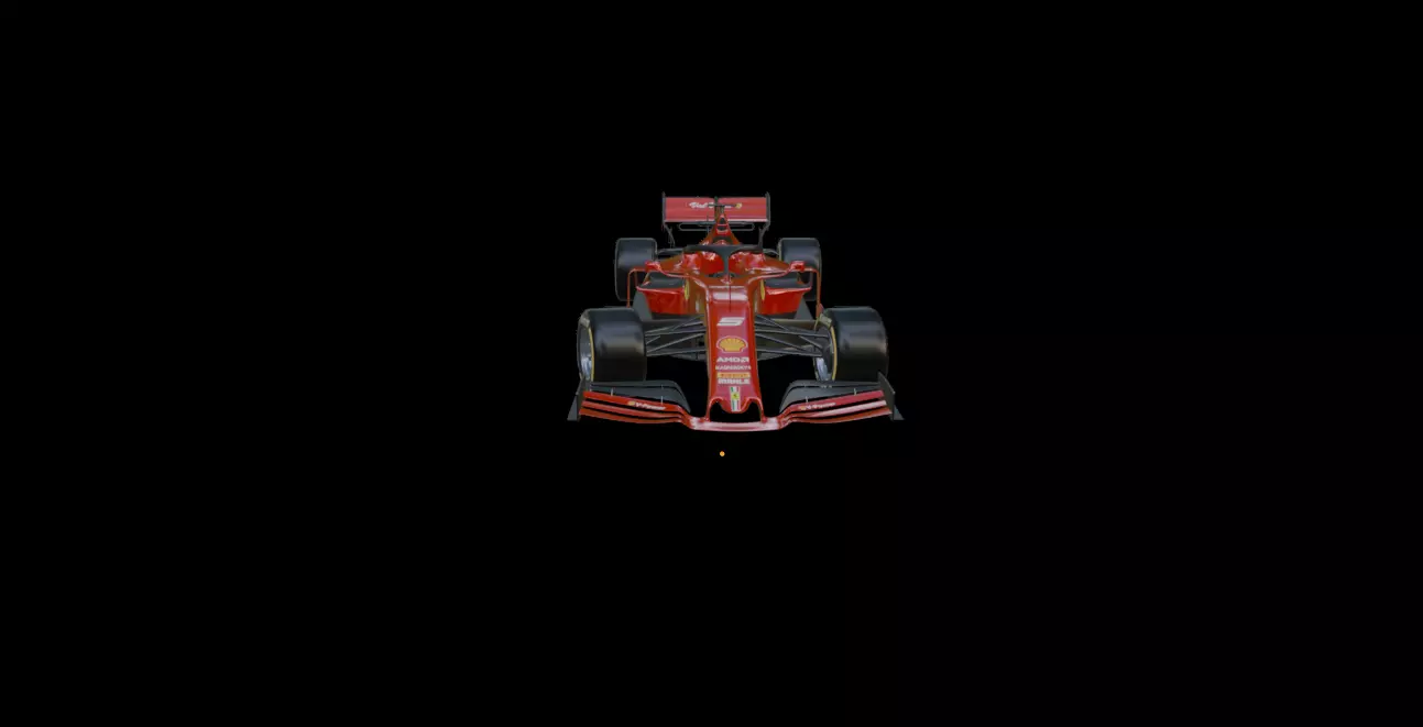 2019 Ferrari F1  Low-poly 3D model_0
