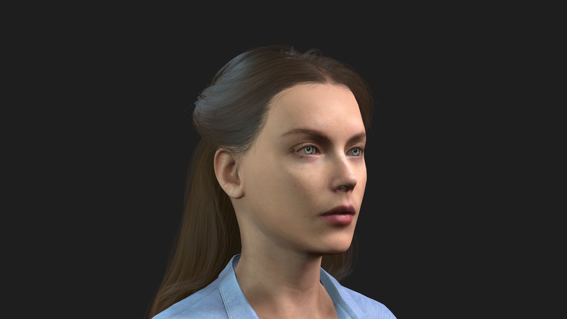 Rigged Woman Game Animations Model 3D model_7