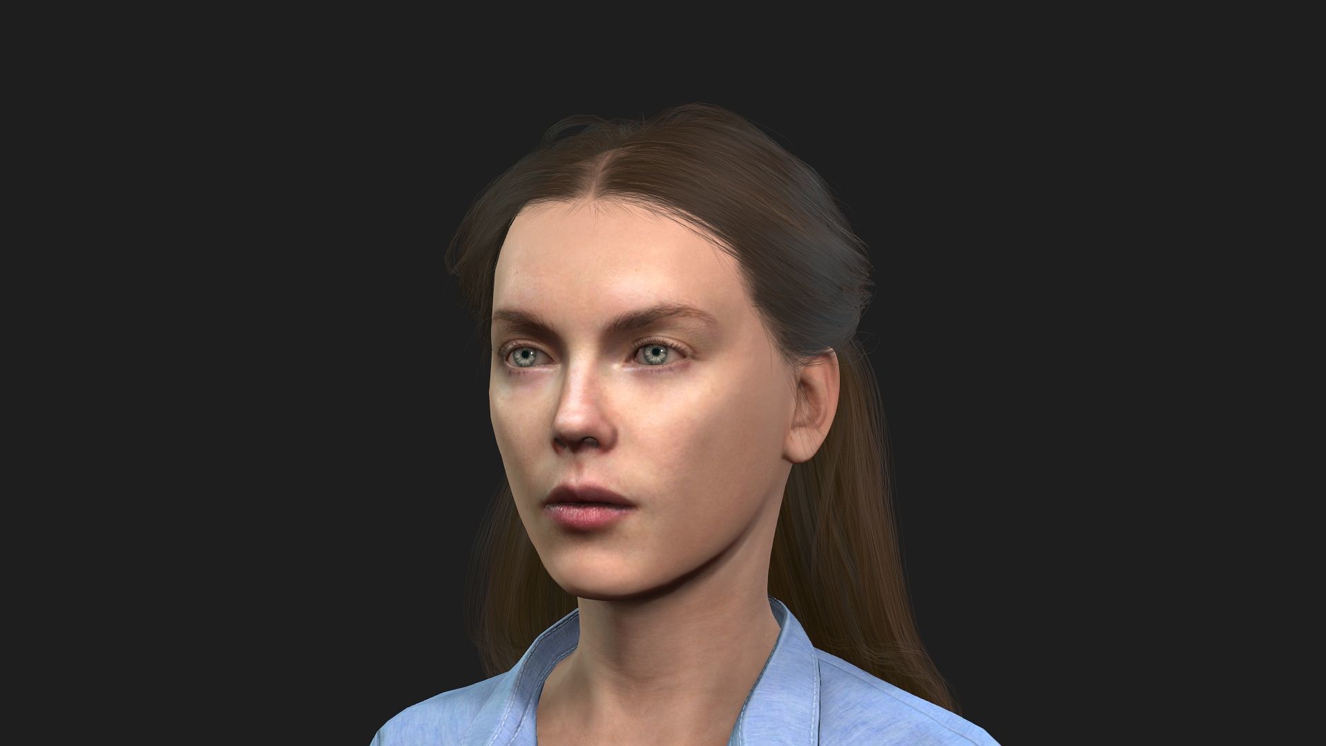 Rigged Woman Game Animations Model 3D model_6