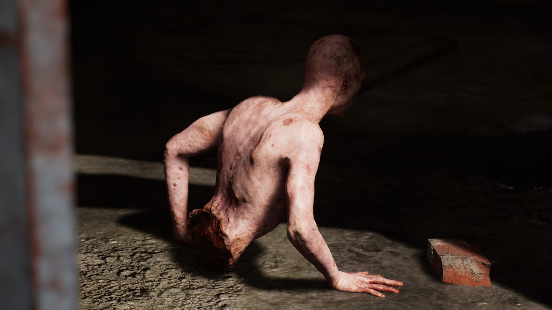 Dismembered Zombie Crawler Low-poly 3D model_3