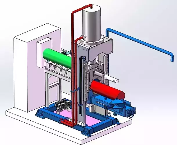 Aluminum rod hot shear machine