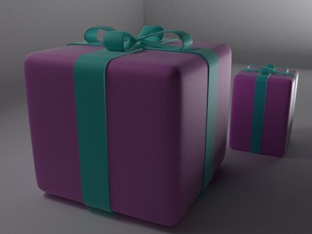 Gift Packet Low-poly 3D model_2