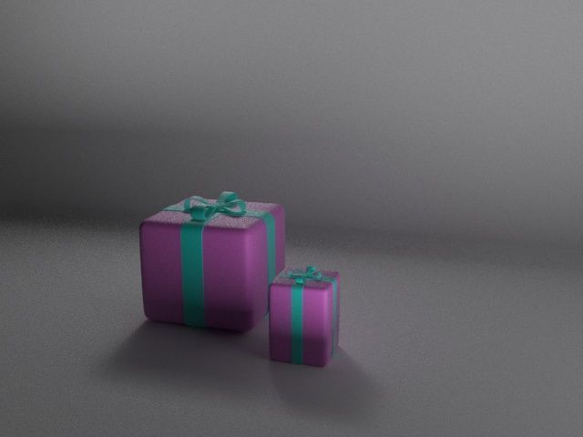 Gift Packet Low-poly 3D model_3