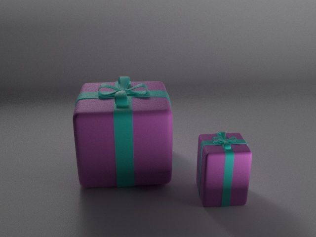 Gift Packet Low-poly 3D model_1