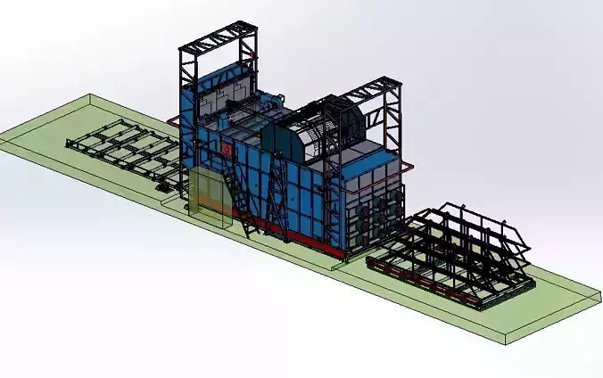 Roller type 9-frame double-door aging furnace