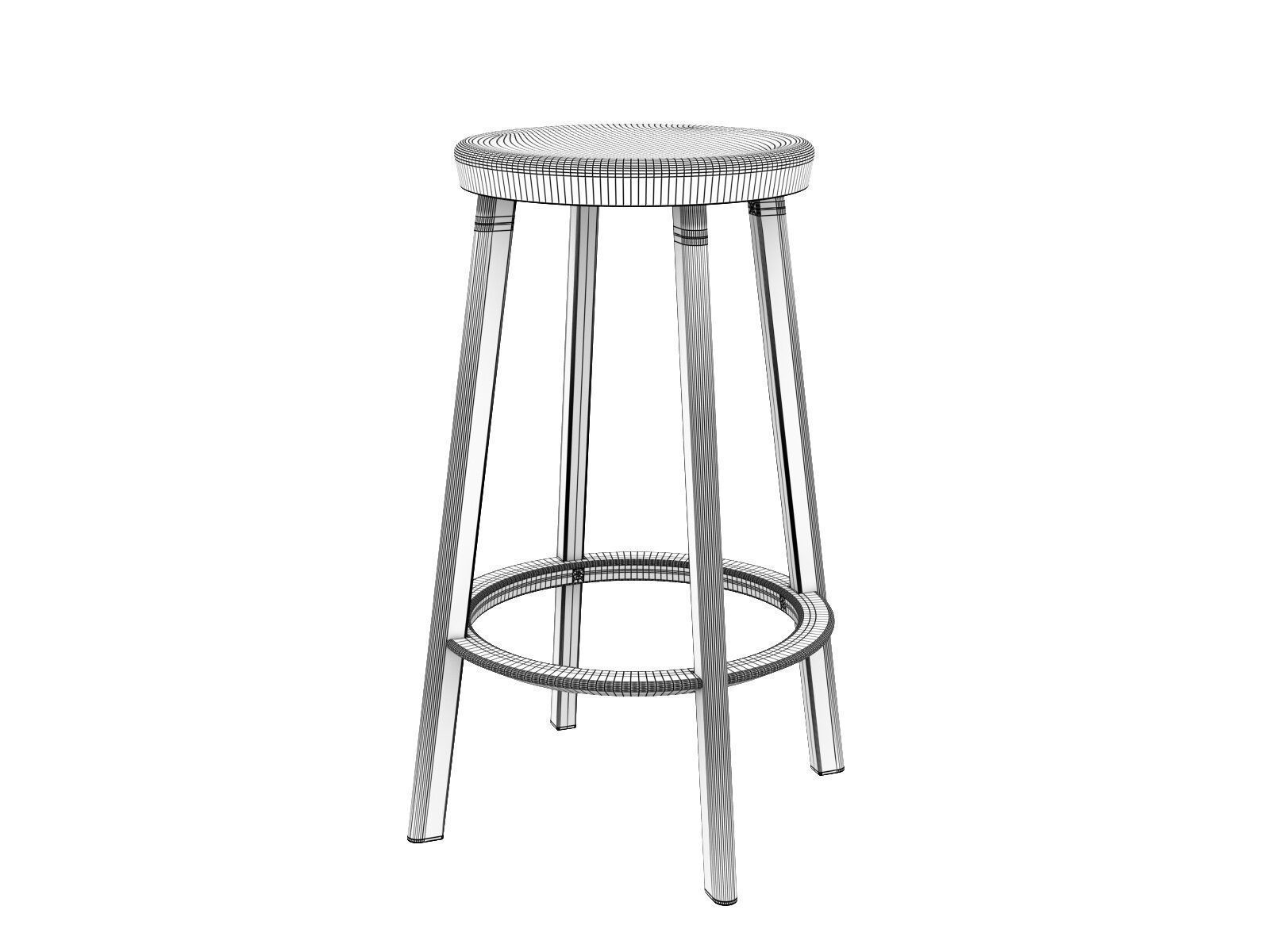 Deja vu Stool 3D model_4