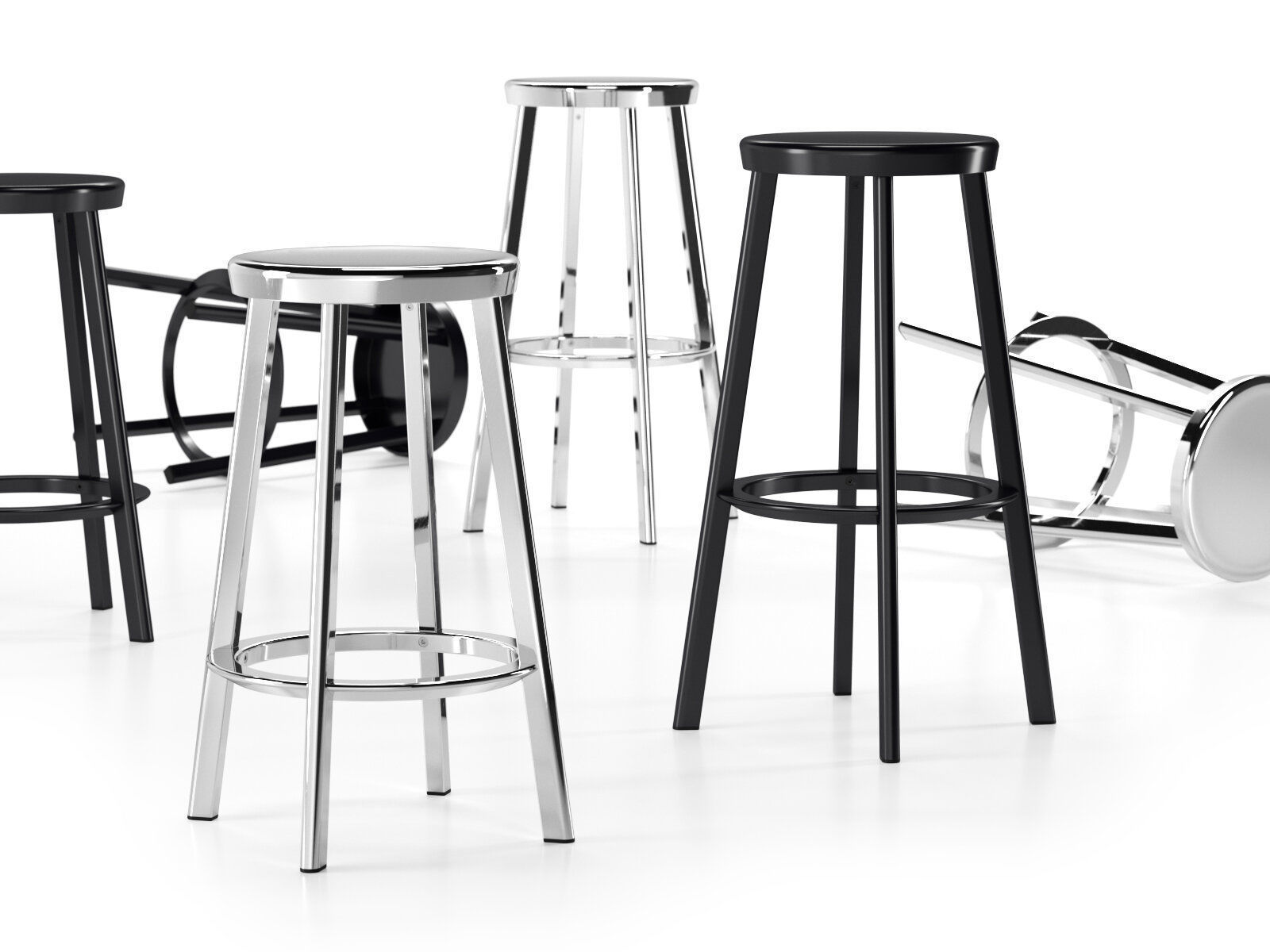 Deja vu Stool 3D model_1