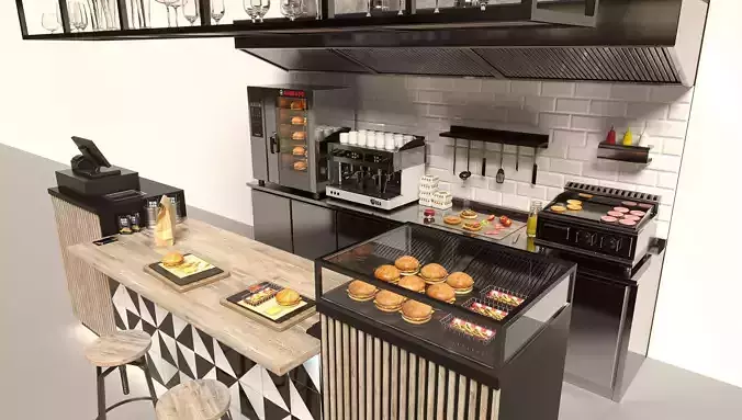 Burgershop restaurant bar cafe