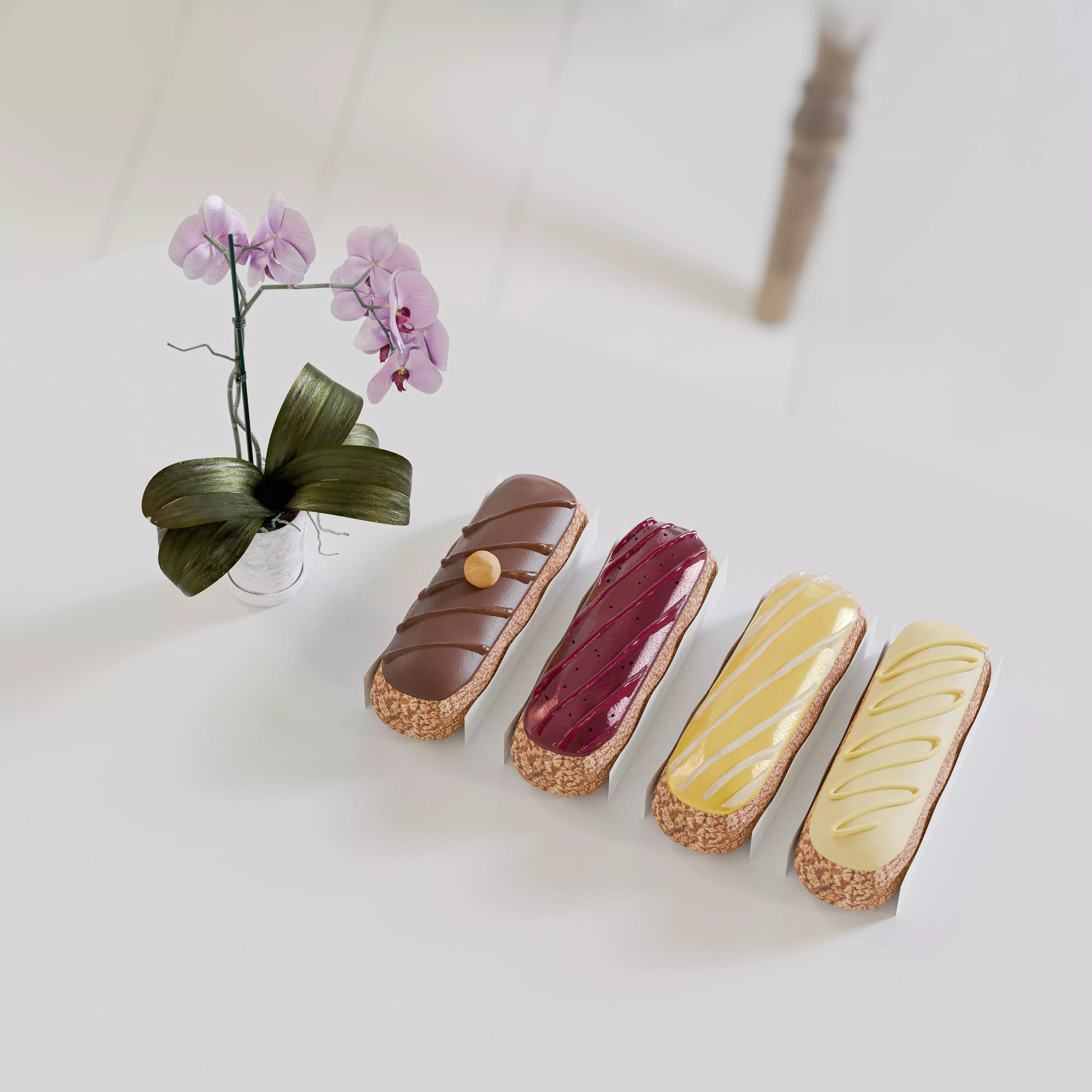 Realistic 3D Eclair High-Quality 3D model_0