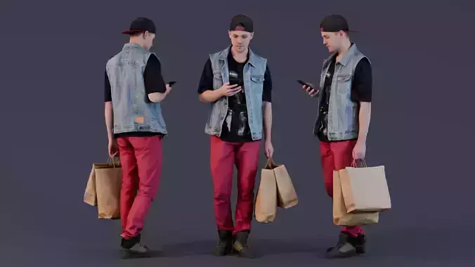 Lost in the Mall - Guy with Shopping Bags