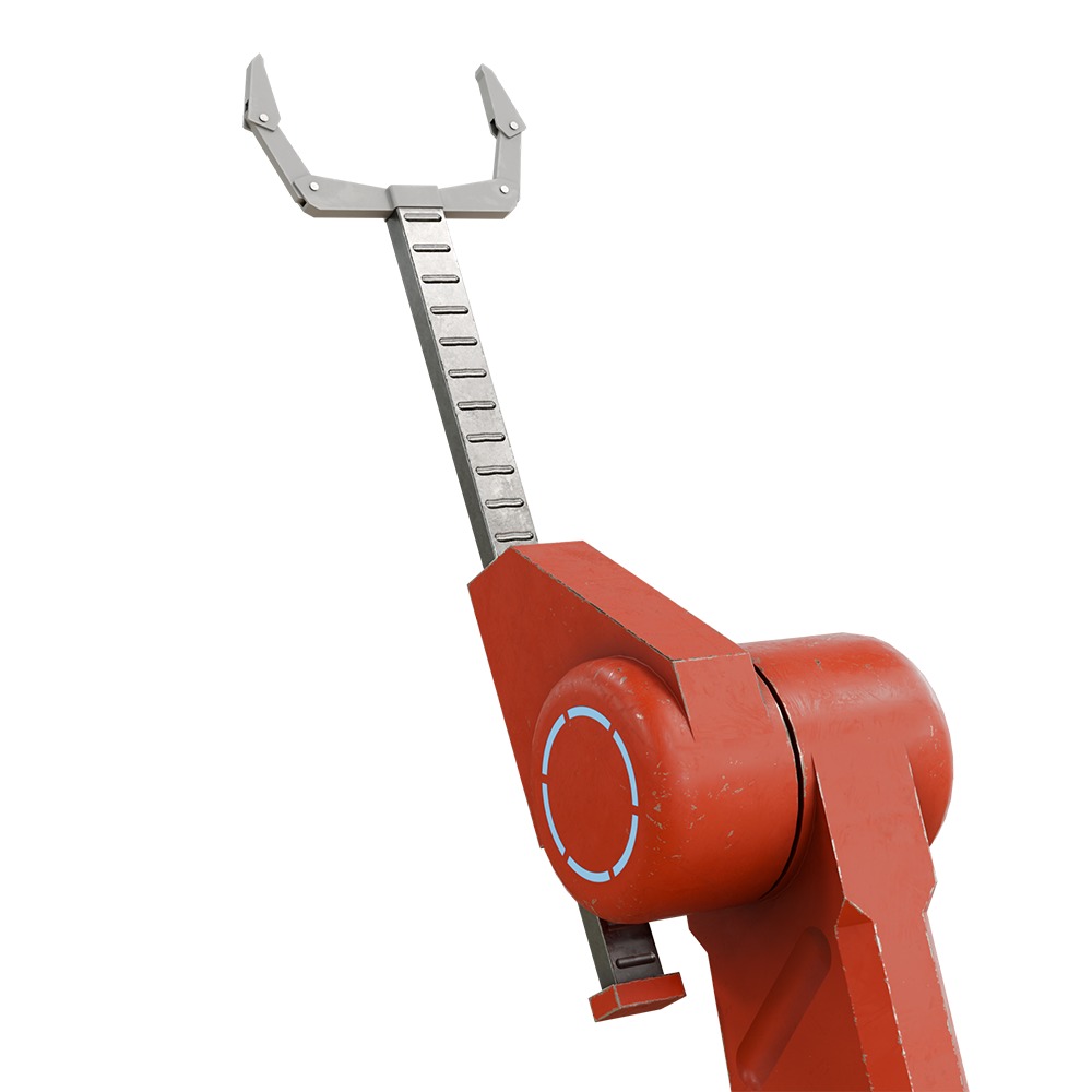 Sci-fi Robot Arm Low-poly 3D model_6