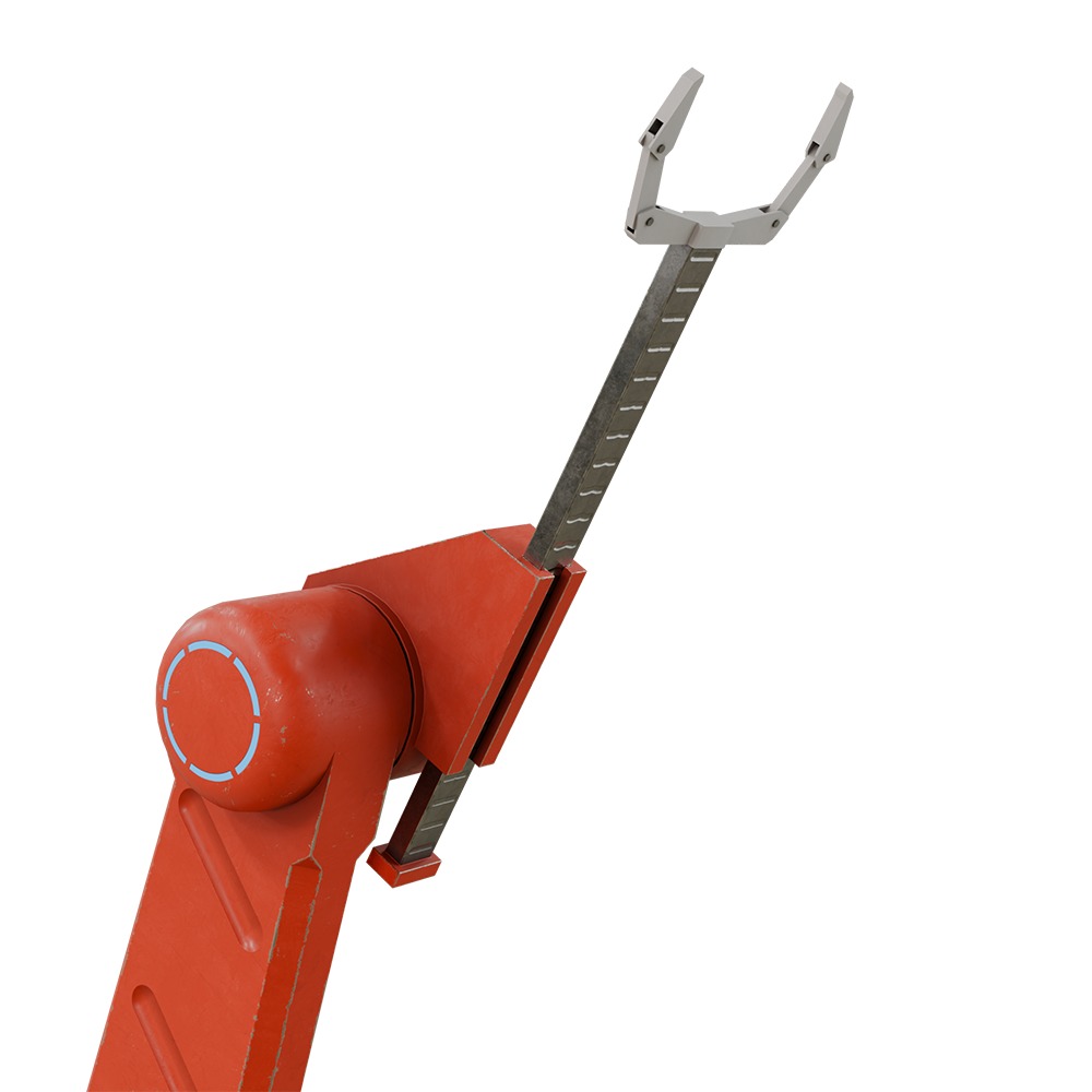 Sci-fi Robot Arm Low-poly 3D model_4