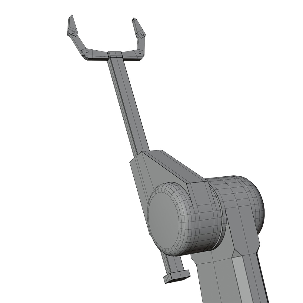 Sci-fi Robot Arm Low-poly 3D model_7