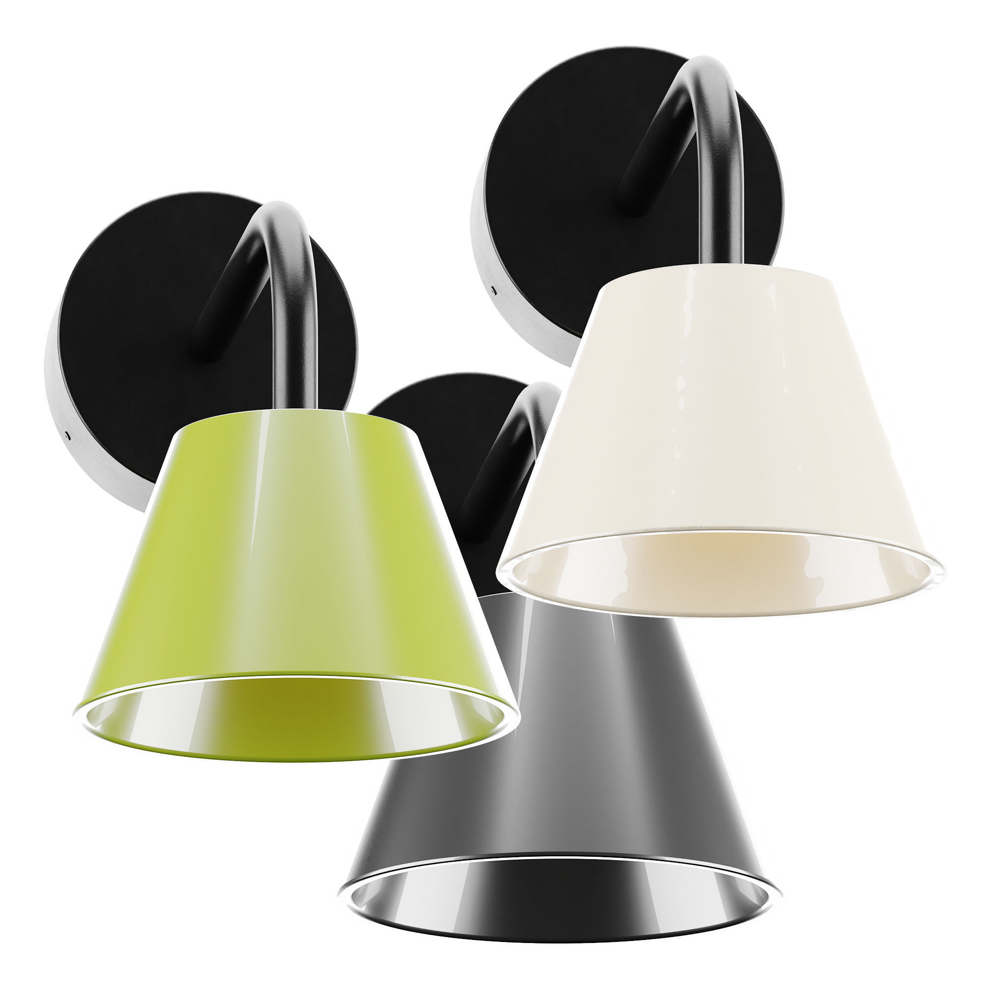 ABSIDIOLA A CONICA Wall lamp 3D model_2