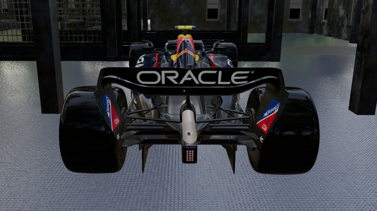 Formula 1 showroom Low-poly 3D model_6