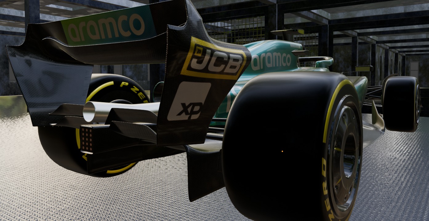 Formula 1 showroom Low-poly 3D model_22