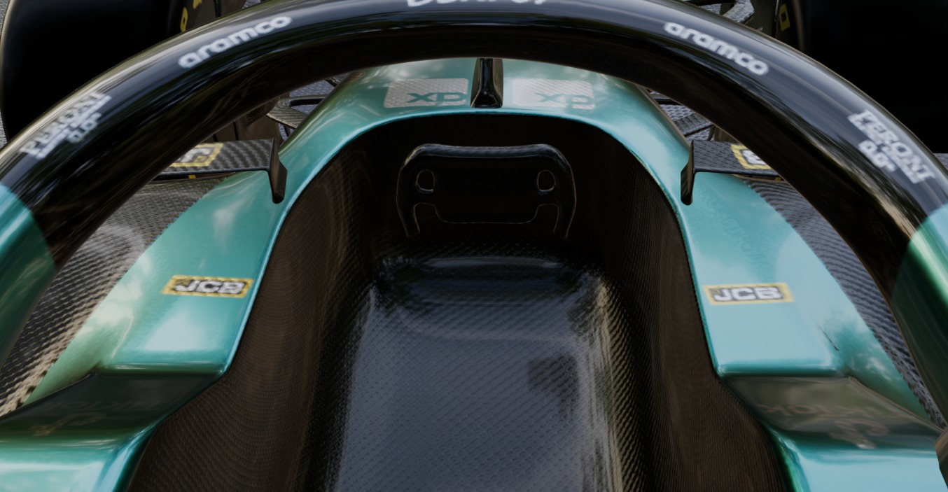 Formula 1 showroom Low-poly 3D model_24