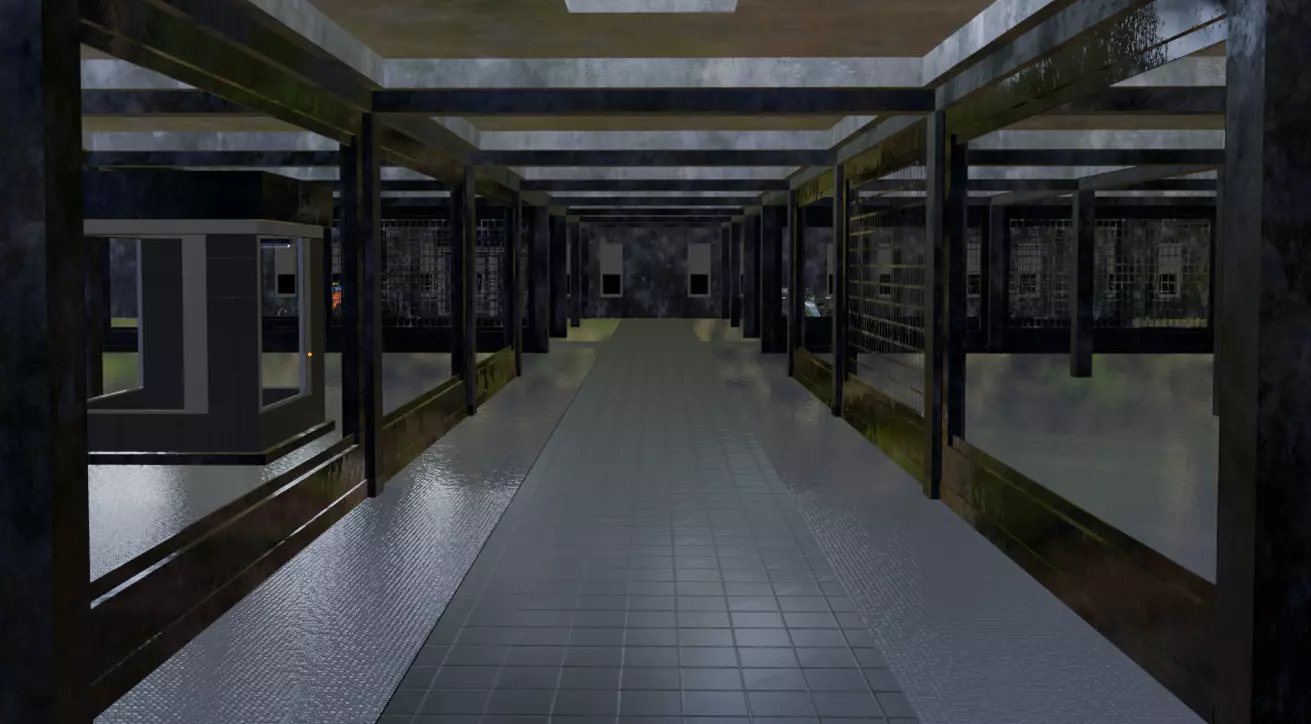 Formula 1 showroom Low-poly 3D model_0