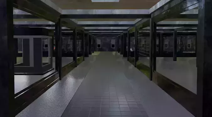 Formula 1 showroom Low-poly 3D model
