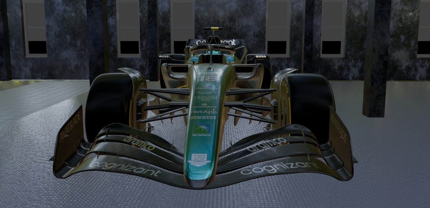 Formula 1 showroom Low-poly 3D model_18