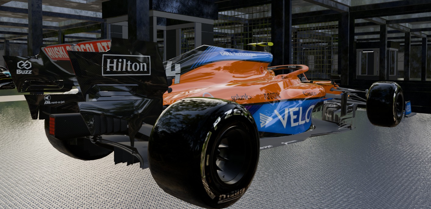 Formula 1 showroom Low-poly 3D model_15