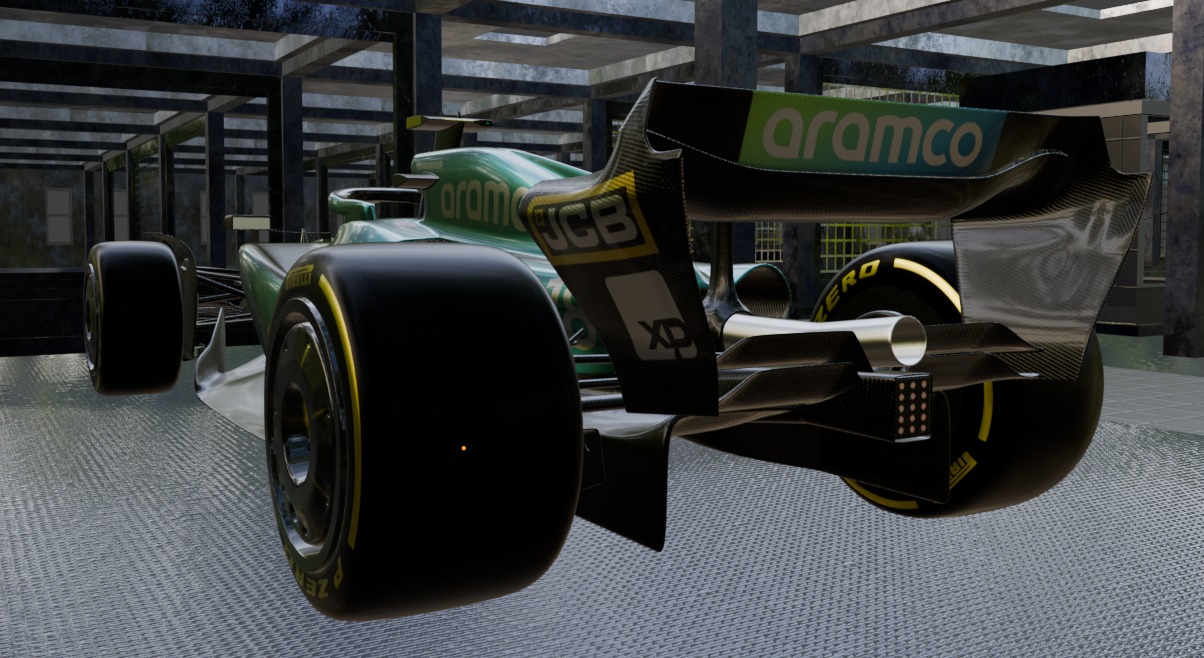 Formula 1 showroom Low-poly 3D model_20