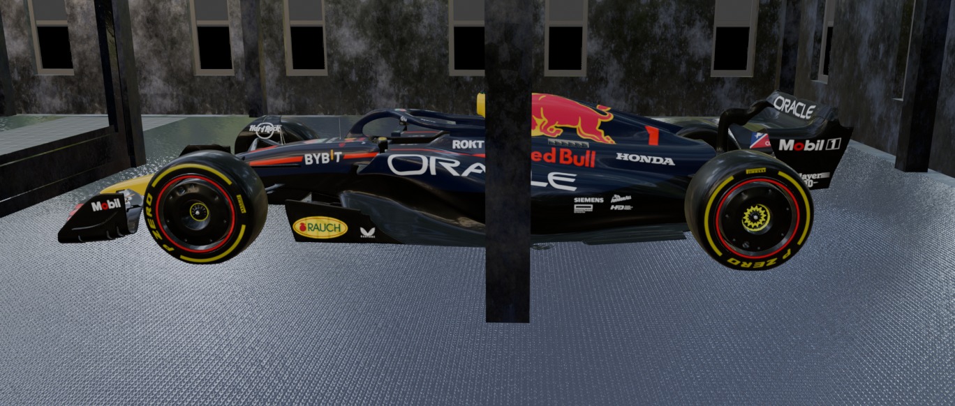 Formula 1 showroom Low-poly 3D model_4