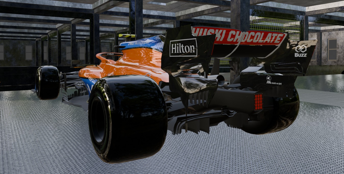 Formula 1 showroom Low-poly 3D model_13