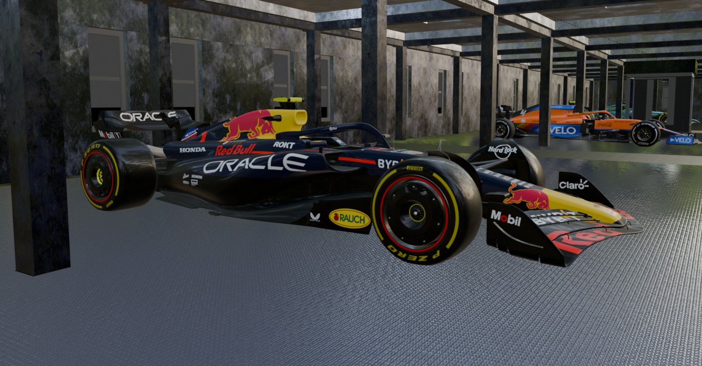 Formula 1 showroom Low-poly 3D model_9