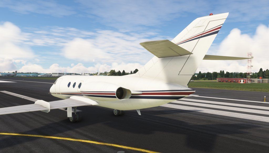 Dassault Falcon 20 Business Jet Low-poly 3D model_4