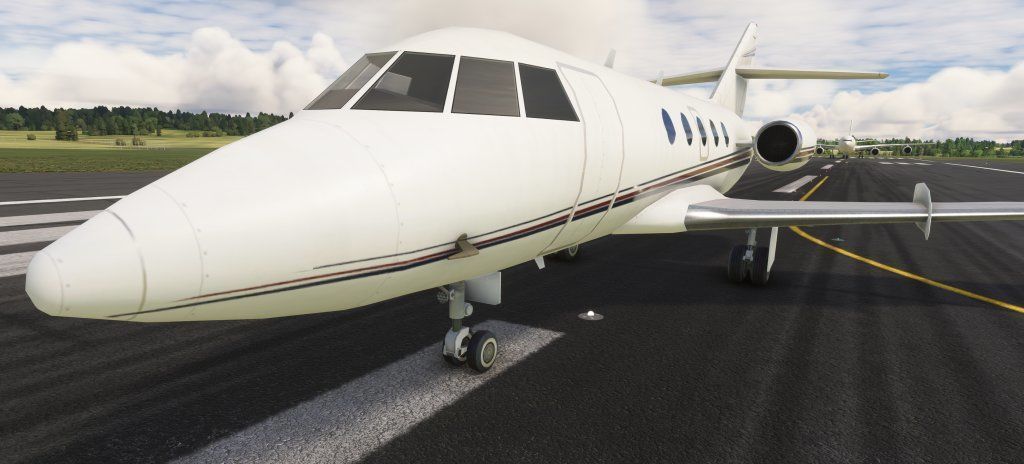 Dassault Falcon 20 Business Jet Low-poly 3D model_5