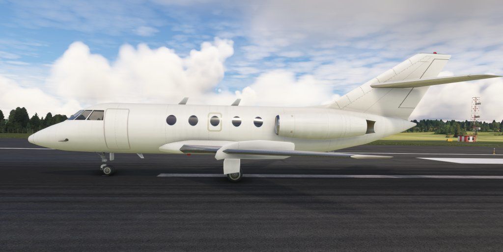 Dassault Falcon 20 Business Jet Low-poly 3D model_6