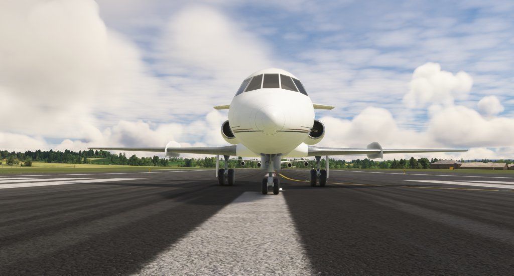 Dassault Falcon 20 Business Jet Low-poly 3D model_1