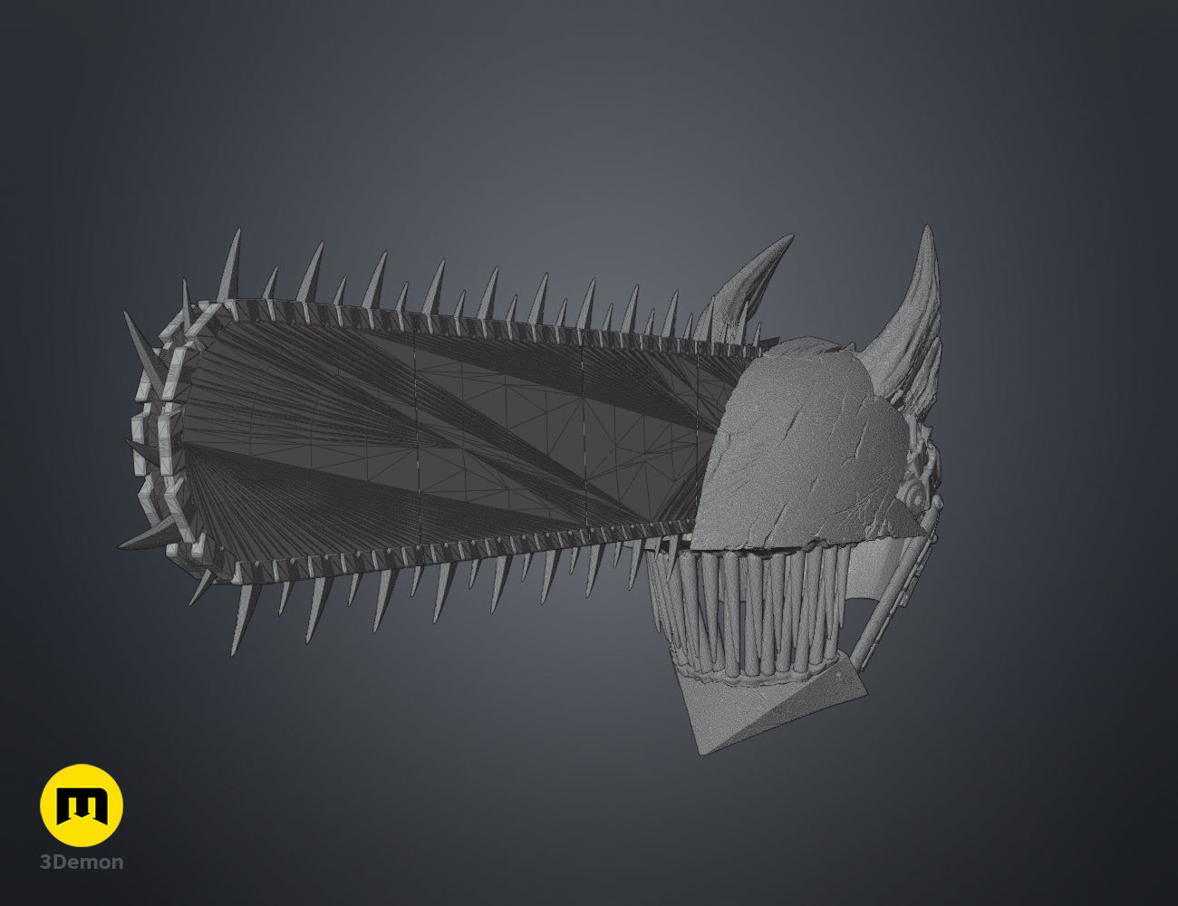 Chainsaw Man True Devil Form helmet  3D print model_22