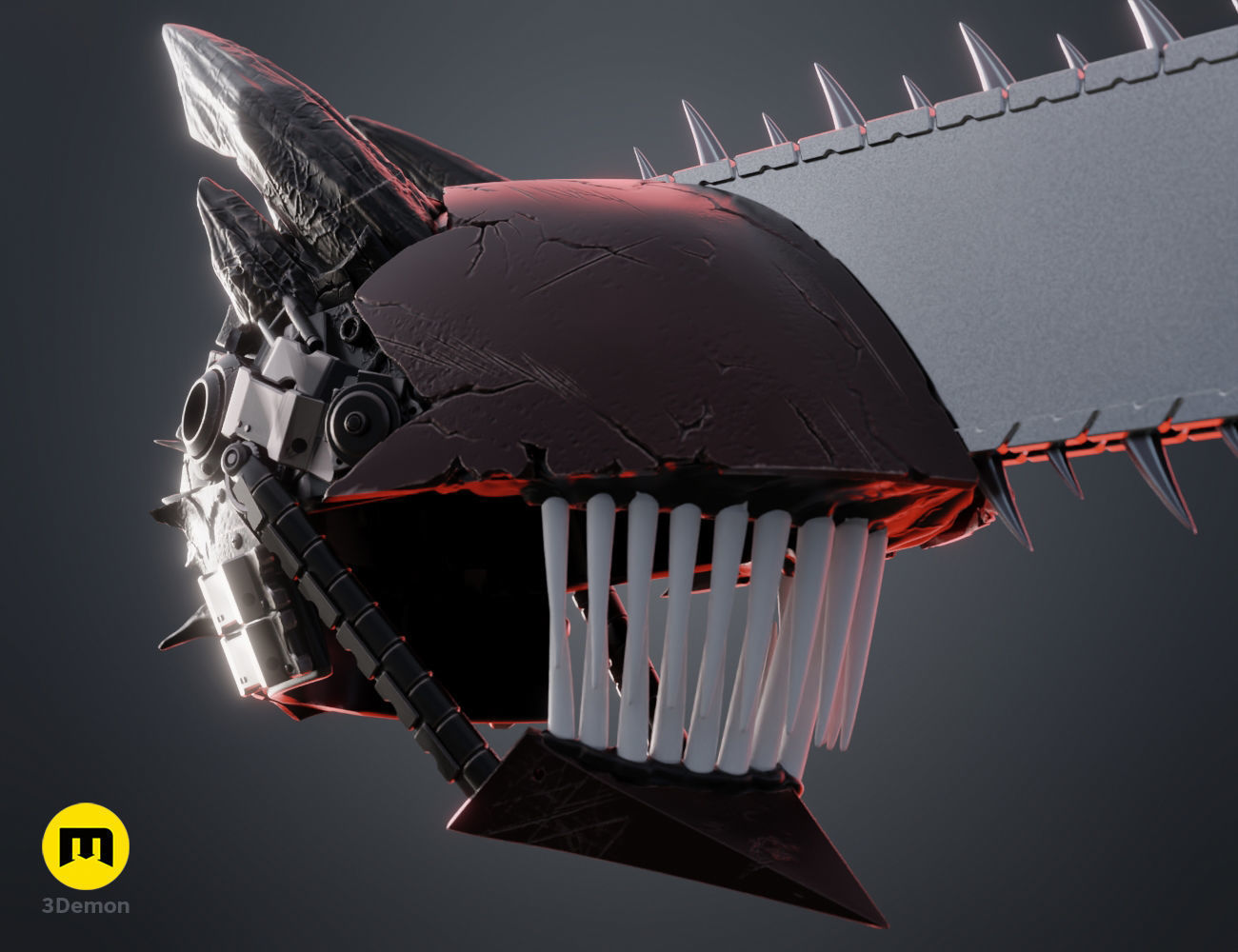 Chainsaw Man True Devil Form helmet  3D print model_7