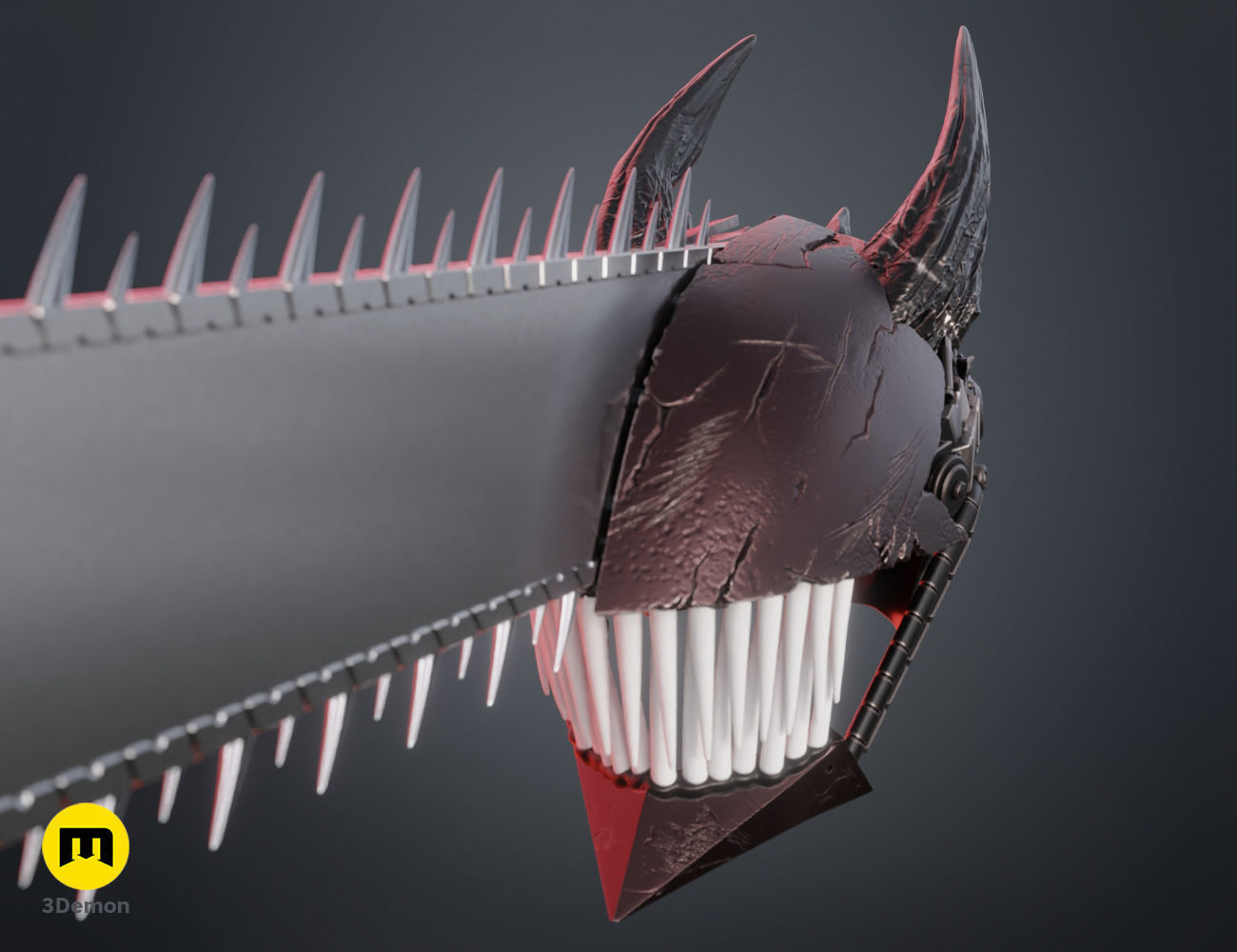 Chainsaw Man True Devil Form helmet  3D print model_2
